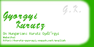 gyorgyi kurutz business card